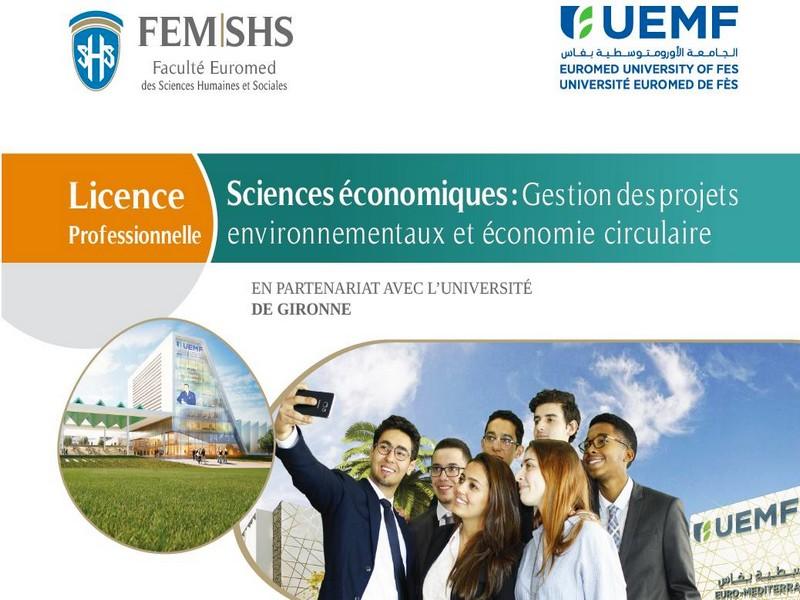 Licence Professionnelle Sciences économiques : Gestion des projets environnementaux et économie circulaire
