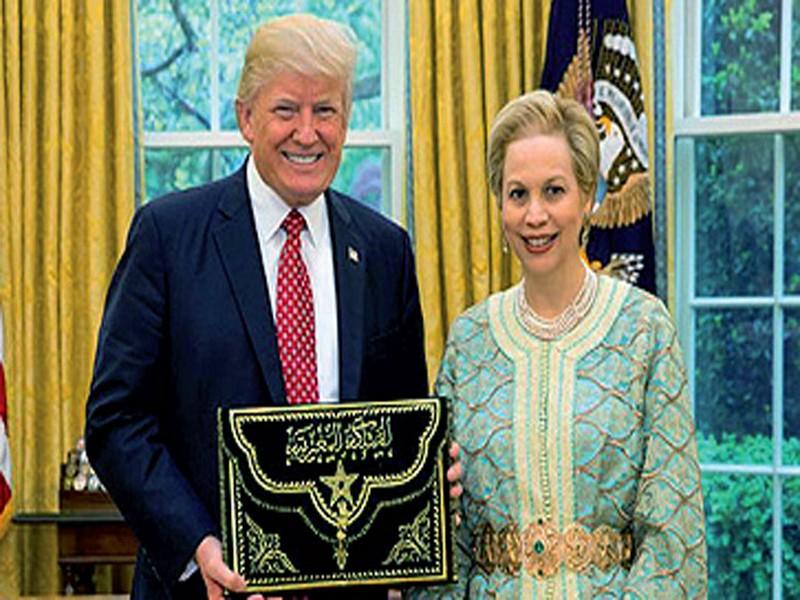Lalla Joumala, ambassadeur du Maroc à Washington, reçue par Trump