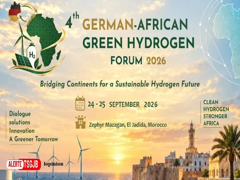 ALERTE TSGJB Hydrogene vert : El Jadida accueille le German-African Green Hydrogen Forum 2026