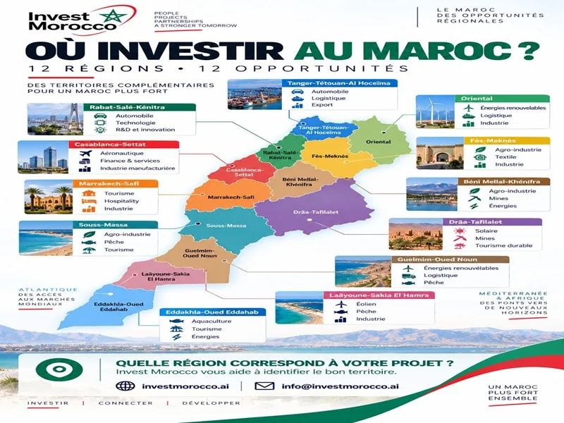 ALERTE TSGJB Investissement au Maroc : quelles regions offrent le plus de potentiel ?