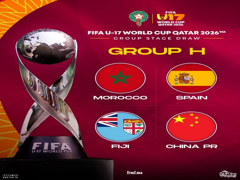 Coupe du Monde U17 2026 : le Maroc dans le groupe de l’Espagne, de la Chine et des Fidji