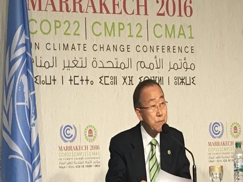 COP22: Ce qu’a dit Ban Ki-moon à Marrakech