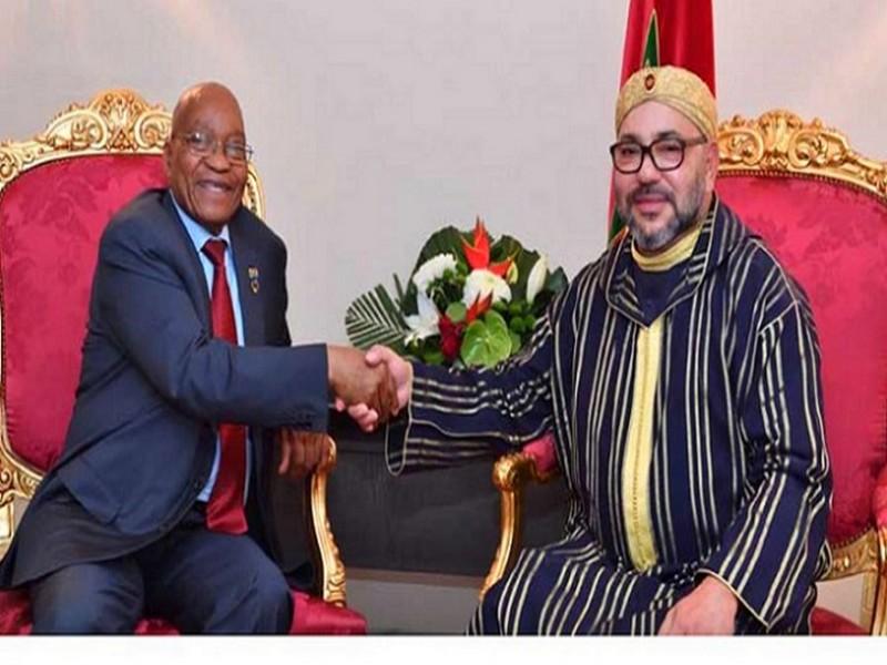 Sommet UA-UE à Abidjan: Mohammed VI reçoit le président sud-africain
