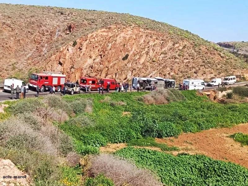 Accident pres de Sidi Ifni : 4 policiers morts et 26 blessés dans un drame routier au Maroc