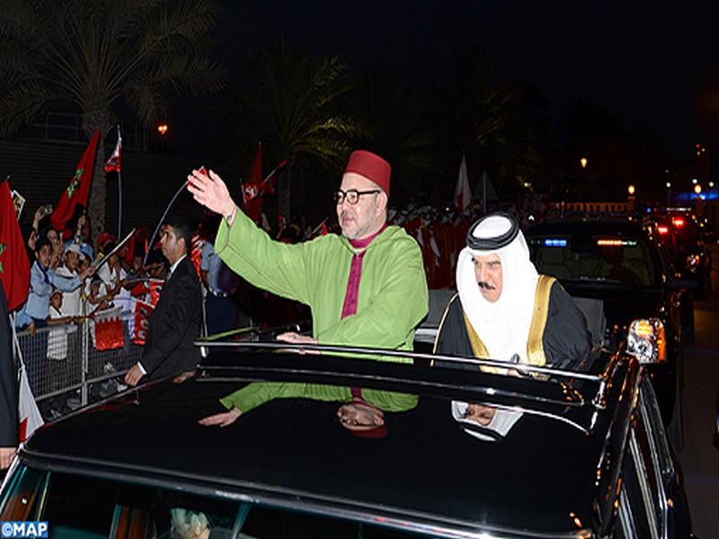 Un accueil officiel réservé au Roi Mohammed VI en visite de fraternité et de travail au Bahreïn
