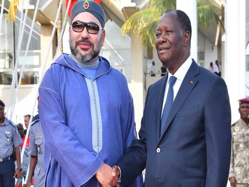 Arrivée de S.M. le Roi à Abidjan pour une visite de travail et d’amitié en République de Côte