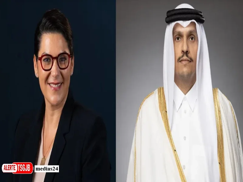 ALERTE TSGJB Fatima Ezzahra El Mansouri echange avec le Premier ministre du Qatar sur la cooperation Maroc-Qatar 